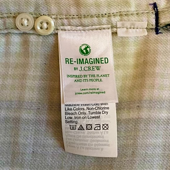 🆕 J. Crew Womens's Plaid Classic-Fit Flannel Shirt in Soft Mint Tartan - Picture 9 of 11